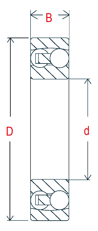 xxxxx Oynak Bilyalı  Rulman Teknik Çizim